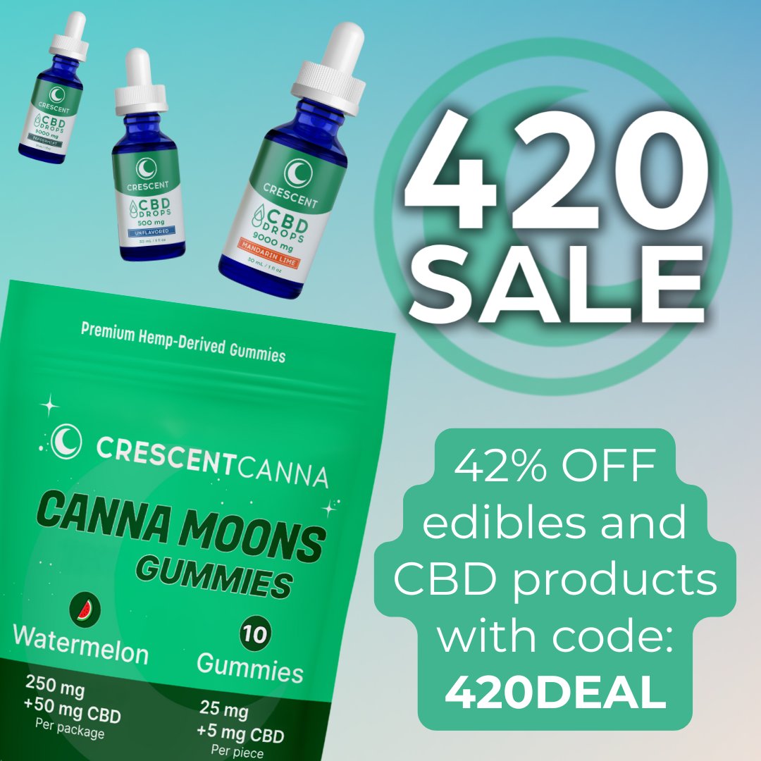 High savings for the high holiday🔥

Enjoy 42% OFF edibles and CBD products with code: 420DEAL.

Sale ends Sunday.