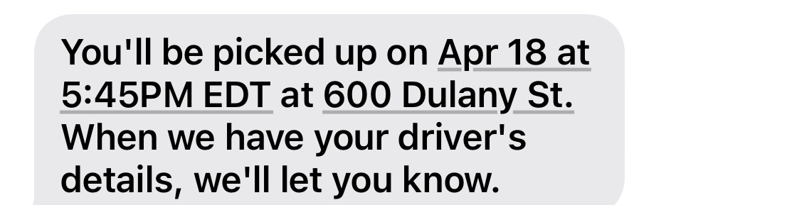 Dear <a href="/AskLyft/">Ask Lyft</a>, can’t tell from the app whether this pickup is still scheduled or not? I went to cancel it during the cancellation window and a ride did not show in the app. Yet I did get this text message. What gives? Thanks.