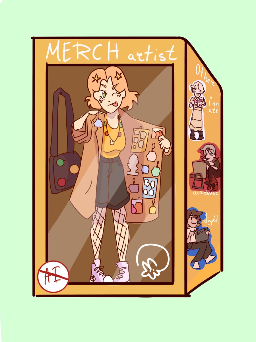 kasshkaaa's tweet photo. starter pack artist? what about BLIND BOX ARTIST!!! 
you got the Merch artist! https://t.co/o97egK4ZPL