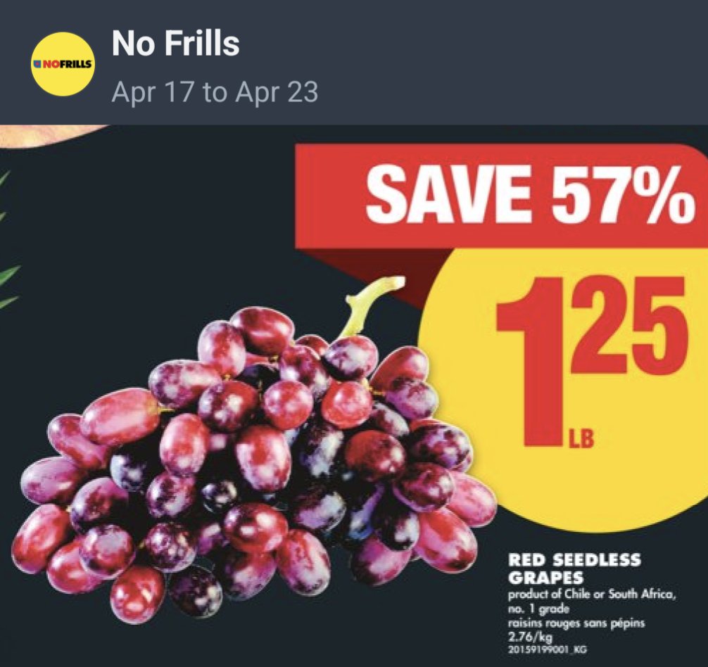 PGK_Keychains's tweet photo. 📢  Hot Deals in Barrie! 🔥 at No Frills - Pt 1️⃣

🍲 Campbell's SOUP $0.77/can at #NoFrills

⬜ CLING WRAP (30M) or FOIL $1.25ea

🍇 GRAPES $1.25/lb (2.76/kg)

🥓 PEAMEAL BACON $2.99/lb (6.59/kg)

Thu Apr 17 - Wed Apr 23

#Barrie #Orillia #DealsInBarrie @nofrillsCA @Campbells https://t.co/dnbRjFaZ7f