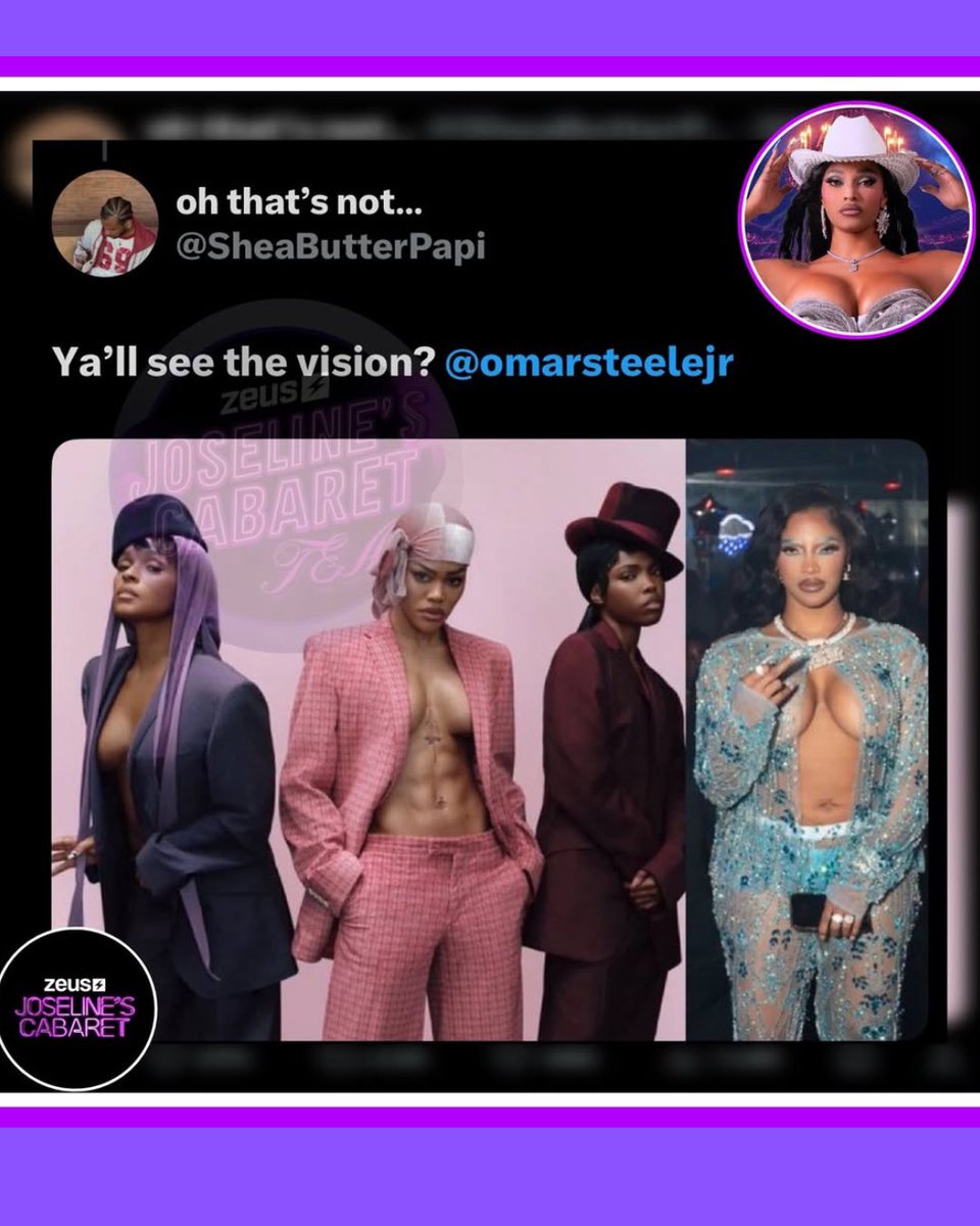 The_ZeusNetwork's tweet photo. Y’allll…😂 Now why @MsJoseline lowkey look like she was already IN this shoot!! 😂💀 The #PuertoRicanPrincess would’ve matched the whole aesthetic effortlessly!!🔥Y’all see the vision too or just us?!!👇🏾

📷:
-@theneighborhoodtalk  -@joselines_cabaret_tea https://t.co/fuQgQLvibp