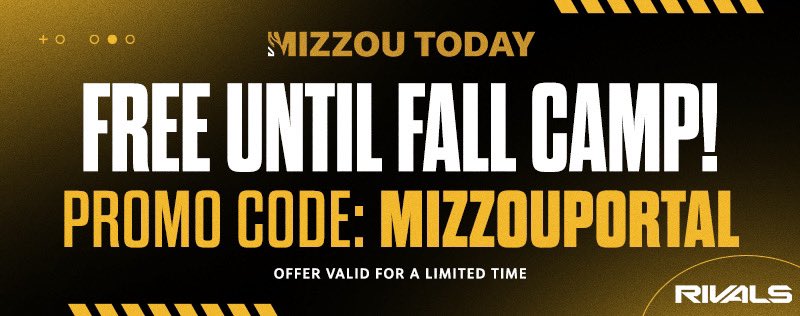 kyle_mcareavy's tweet photo. With all the #Mizzou portal news, it can be hard to keep up. 

But for a very limited time, you can join MizzouToday and get all of our great coverage FOR FREE UNTIL FALL CAMP!

Just follow this link and use promo code MIZZOUPORTAL

https://t.co/Sxuh0Ju8uW https://t.co/b8R26bhedr