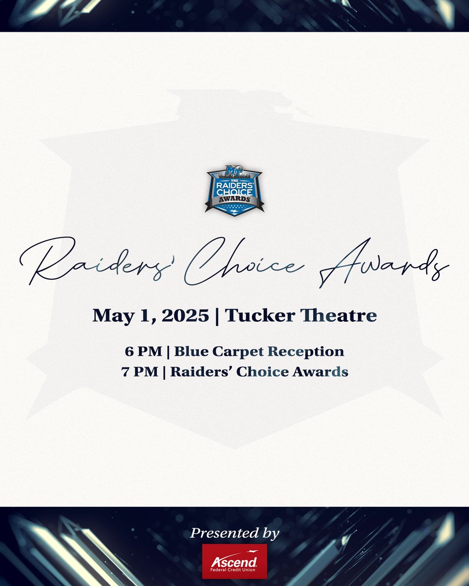 RCA fan voting is LIVE! ⤵️

🗳️ goblueraiders.co/RCA2025-FanVot…

Vote for Play of the Year, Performance of the Year, and Game/Event of the Year and find out on May 1 who takes home the hardware! Voting ends at 11:59 PM CT on Wednesday.