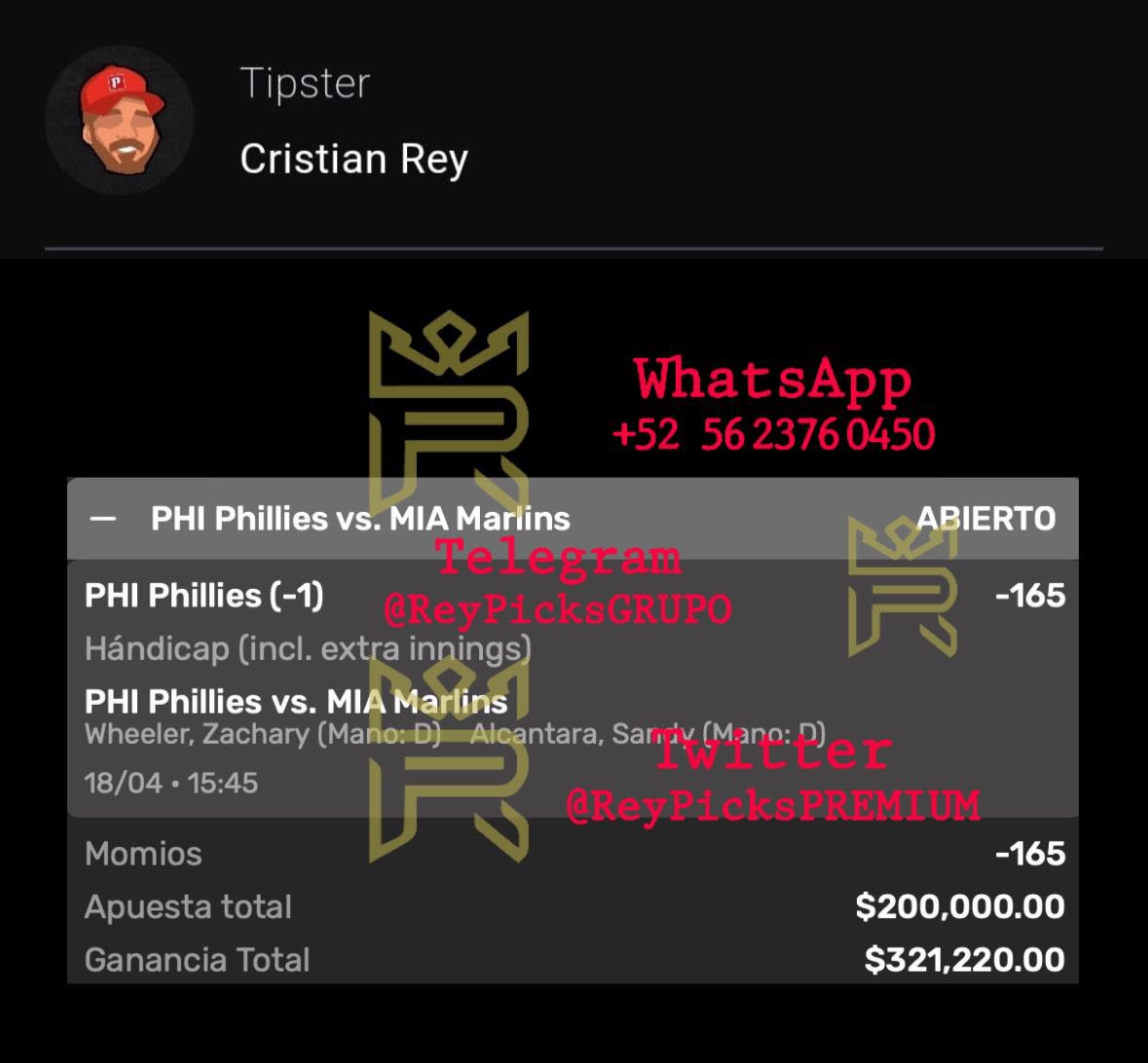 PickCristianRey's tweet photo. 🤴 CRISTIAN REY. JUGADA DE $200,000 MXN EN LA MLB ⚾️ https://t.co/KLckFqcbyh