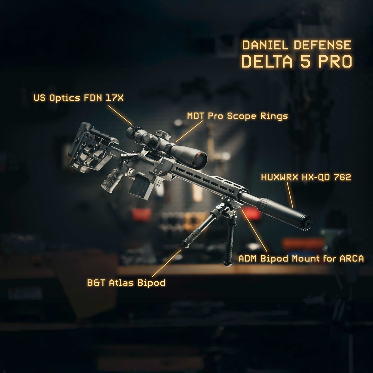 The @danieldefense Delta 5 Pro. 0.5 MOA guaranteed accuracy. Why settle for "good enough" when you can have the best?