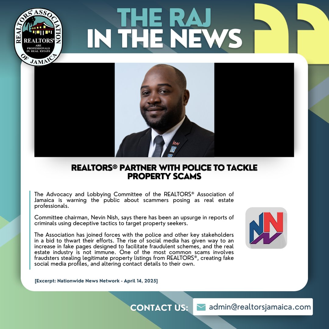 REALTORS® Jamaica (@realtorsjamaica) on Twitter photo Want to know more about the RAJ? Visit our website at realtorsjamaica.org or email us at admin@realtorsjamaica.com.
#RAJ #JamaicanREALTORS #JamaicanRealEstate #Jamaica Want to know more about the RAJ? Visit our website at realtorsjamaica.org or email us at admin@realtorsjamaica.com.
#RAJ #JamaicanREALTORS #JamaicanRealEstate #Jamaica