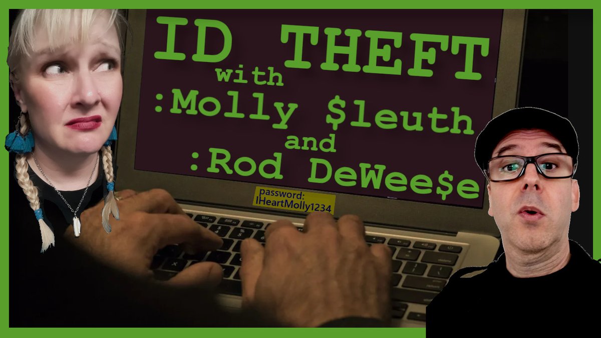 MollySleuth's tweet image. Tonight at 8EST, Molly Sleuth and Rod DeWeese dive into ID theft. Come for the real tips and make friends in the chatroom! On YouTube, X, Pilled, and rumble.com/c/MollySleuth