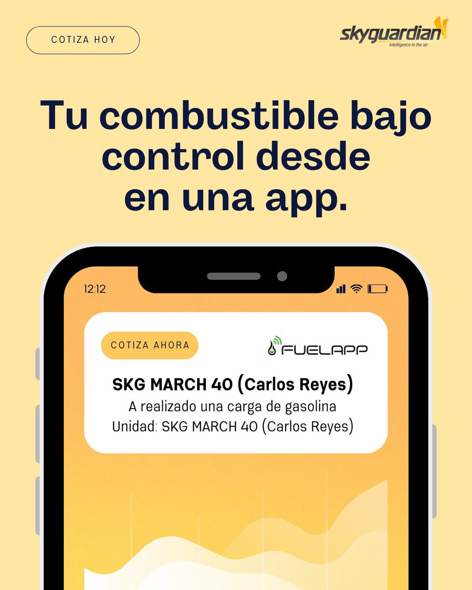 SkyguardianT's tweet photo. 🚛 ¿Sabes cuánto combustible consume tu flotilla?
Con FuelApp, controla cada carga, paga con monedero electrónico y lleva el historial completo de tus unidades desde una sola app.
📲 Registra odómetro, litros, tipo de combustible y método de pago.
📈 Obtén reportes visuales por fecha, unidad o consumo.
🛠️ Agenda mantenimientos por tiempo, km o uso.

Haz tu operación más eficiente, sin perder detalle.
👇 Cotiza hoy mismo
#FuelApp #GestiónDeCombustible #MonitoreoFlotilla #ControlInteligente #SkyGuardian #AppDeTransporte