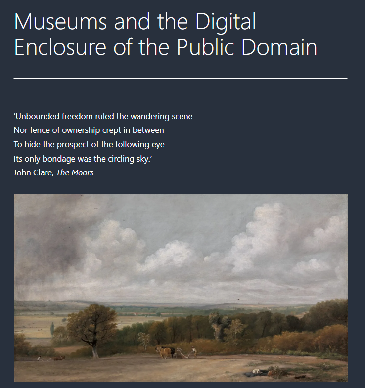 Dr. Bendor Grosvenor 🇺🇦 (@arthistorynews) on Twitter photo Excellent new piece by <a href="/CultureDoug/">Doug McCarthy</a> on the many wrongs of public museums restricting access to images:
"...by throttling access to digital reproductions, museums limit the range of perspectives and narratives that can be shared about art and history..."
Link in next post > Excellent new piece by <a href="/CultureDoug/">Doug McCarthy</a> on the many wrongs of public museums restricting access to images:
"...by throttling access to digital reproductions, museums limit the range of perspectives and narratives that can be shared about art and history..."
Link in next post >