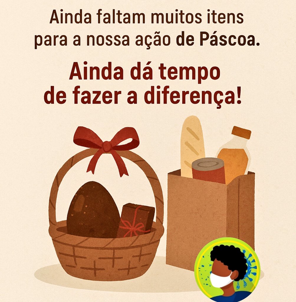 contagemcorona1's tweet photo. 🚨NOSSA AÇÃO de PÁSCOA pode PARAR

Mesmo REDUZINDO a jornada pela METADE, NESTE MOMENTO FALTAM 26 cestas de alimentos e 295 chocolates (unid)

Muitas famílias e crianças pode ficar SEM NADA

Cada cesta custa 170,00
Cada chocolate 12,00
Toda ajuda soma!

🔔PIX/CNPJ: 49053045000113 https://t.co/cyxIAKCa2y