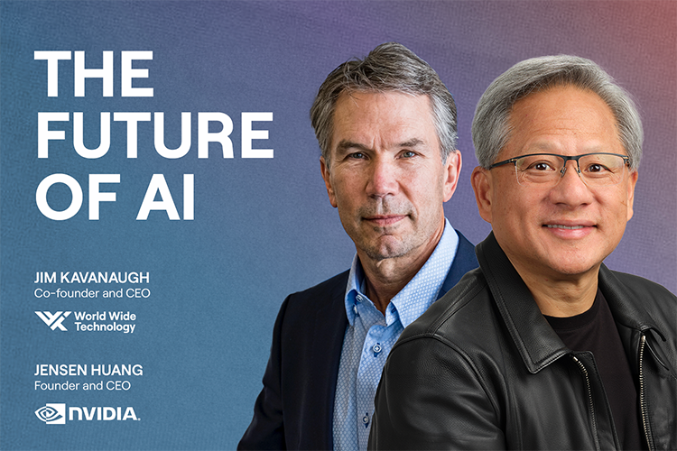 bpaulo67's tweet photo. Watch @wwt_inc Co-Founder and CEO @jimpkavanaugh and @NVIDIA Founder and CEO Jensen Huang talk about the evolution and future of #AI. During the discussion, Jim and Jensen will also provide practical tips for implementing AI at scale within the enterprise. https://t.co/EUrlG7HpaJ https://t.co/Ouktxggaqb