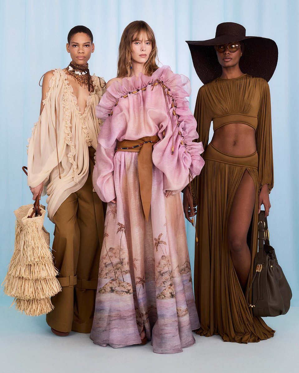Escape in sunset shades and organic draping. Discover Spring 25 &gt; with-zim.com/X-spring-25