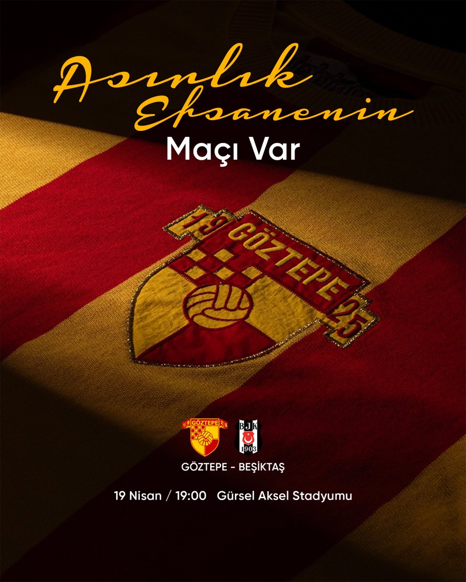 Haydi Bastır Asırlık Efsane 💛❤️

🗓️ 19 Nisan Cumartesi
🕣 19:00
📍 Gürsel Aksel Stadyumu

#HaydiBastırŞanlıGöztepe #Göztepe #GAGS #Beşiktaş