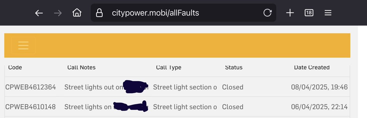 StuntsKhumza's tweet photo. @CityPowerJhb why are my logged calls closed without the issues being resolved? https://t.co/grZut4MP9l
