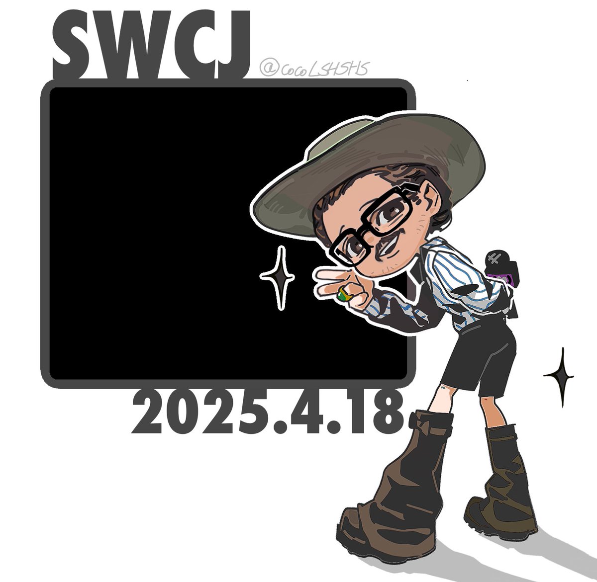 把黑色部分抠掉就可以合影了！📷✨