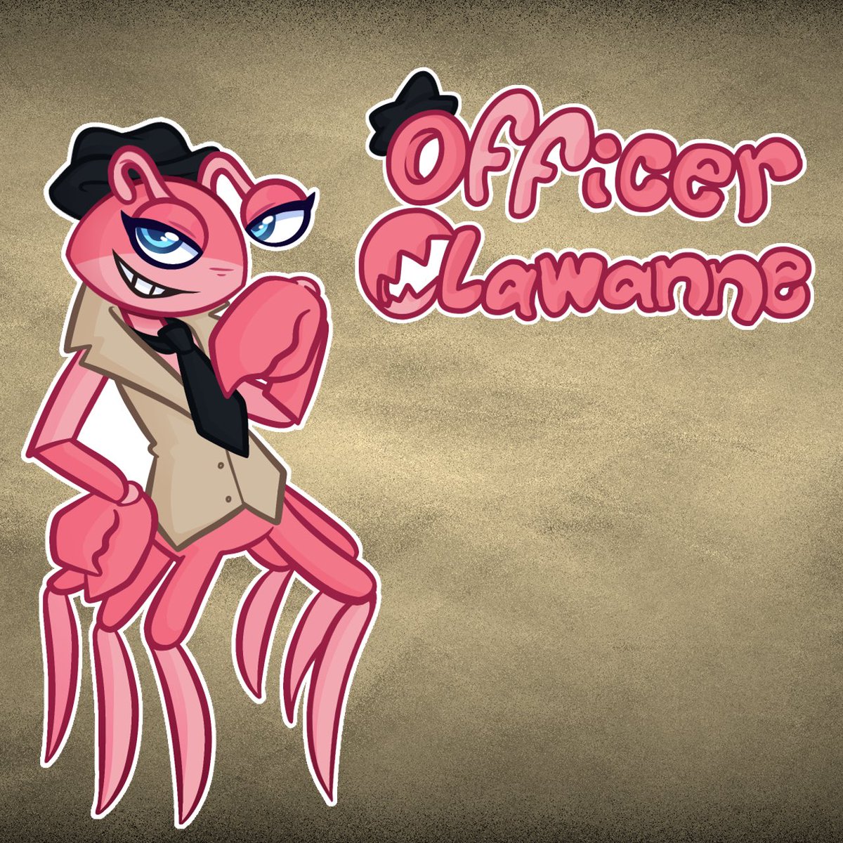 InuyoHigh's tweet photo. MEET OFFICER CLAWANNE! 

She is the officer of #inuyohigh, our brand new #mascothorror game! Whenever there’s trouble, Clawanne is always on the rumble! 🦀

[#indiehorror #horror] https://t.co/INxMw57z0B