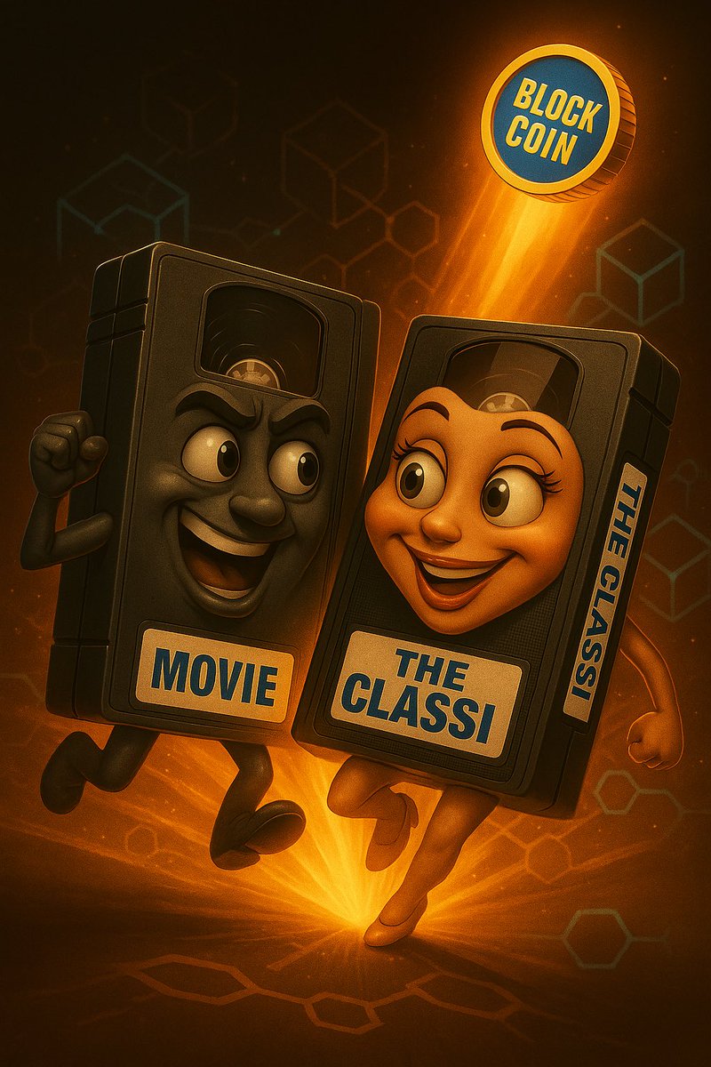 blockcoinz's tweet photo. We were just another couple of old VHS tapes. Turns out, we’re more than that. We’re the next chapter in the story of $BLOK Coin. No more rewinding, no more limitations. We’re the new age of meme coins—bold, fresh, and ready for the blockchain. 🚀 #BLOK #CryptoRevolution https://t.co/55u1DpWLOn