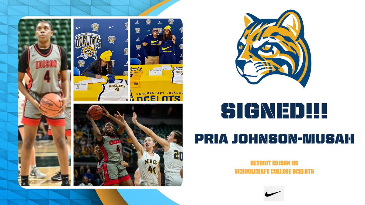 Excited to welcome new signee, 5’10 F Pria Johnson-Musah of DEPSA to the Schoolcraft WBB family! She was named to The Detroit News All-Detroit Honorable Mention team. A versatile and athletic player who will look to help in both the frontcourt and on the wing! #BuildingGreatness