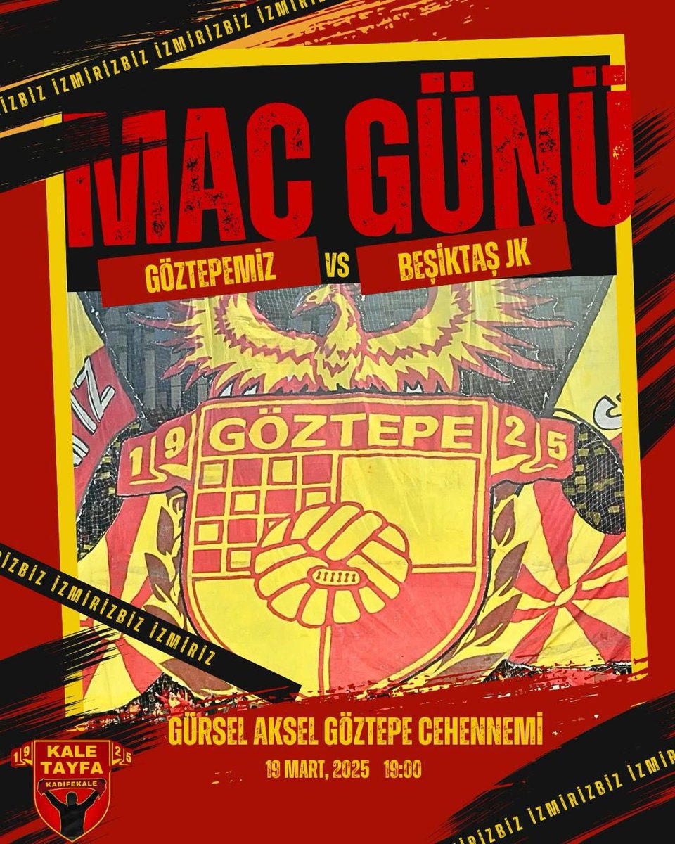 HAYDİ BASTIR ŞANLI GÖZTEPE
#Göztepe #Kaletayfa