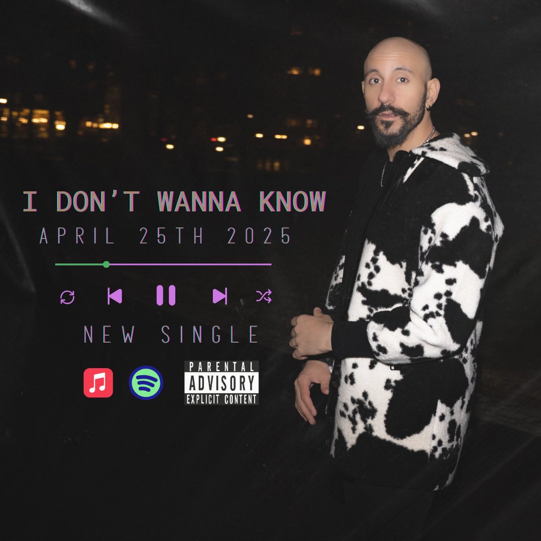 KEStudioz's tweet photo. 1 WEEK. 🎧
"I Don’t Wanna Know" drops on Spotify & Apple Music.
Rap, harmony, truth.
NYC x Alabama x Arab energy.
#KareemE #IDontWannaKnow #NewMusic #QueerArtist #HipHopSoul #SpotifyDrop #RapTheTruth #RisingArtist https://t.co/7X8rxhIwLN