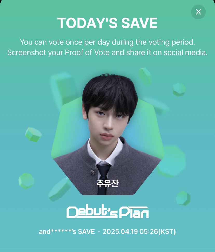 andayokuda's tweet photo. y’all pls vote for my bb yoochan i’m actually gonna go insane if he’s not in the final he’s so talented and so sweet and so cute pls https://t.co/BEhvLFkrda