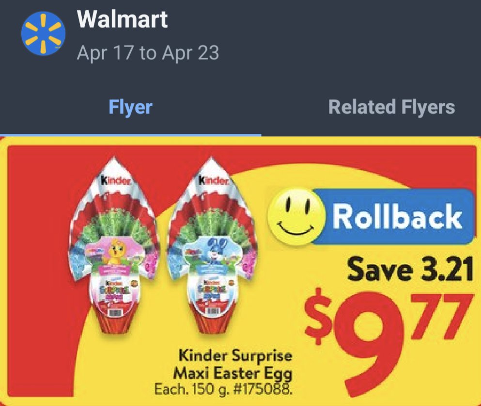 PGK_Keychains's tweet photo. 📢  Hot Deals in Barrie! 🔥 at Walmart

🥚 Kinder Surprise Maxi Egg 151g $9.77

🍓 STRAWBERRIES 1lb (454g) $1.94 at #Walmart

🧀 Great Value CHEESE 400g $4.44

🥧 10" PIES $5.97

Thu Apr 17 to Wed Apr 23

#Barrie #Orillia #DealsInBarrie @WalmartCanada #Easter2025 #Easter🐰 https://t.co/KDI2gp0uvv