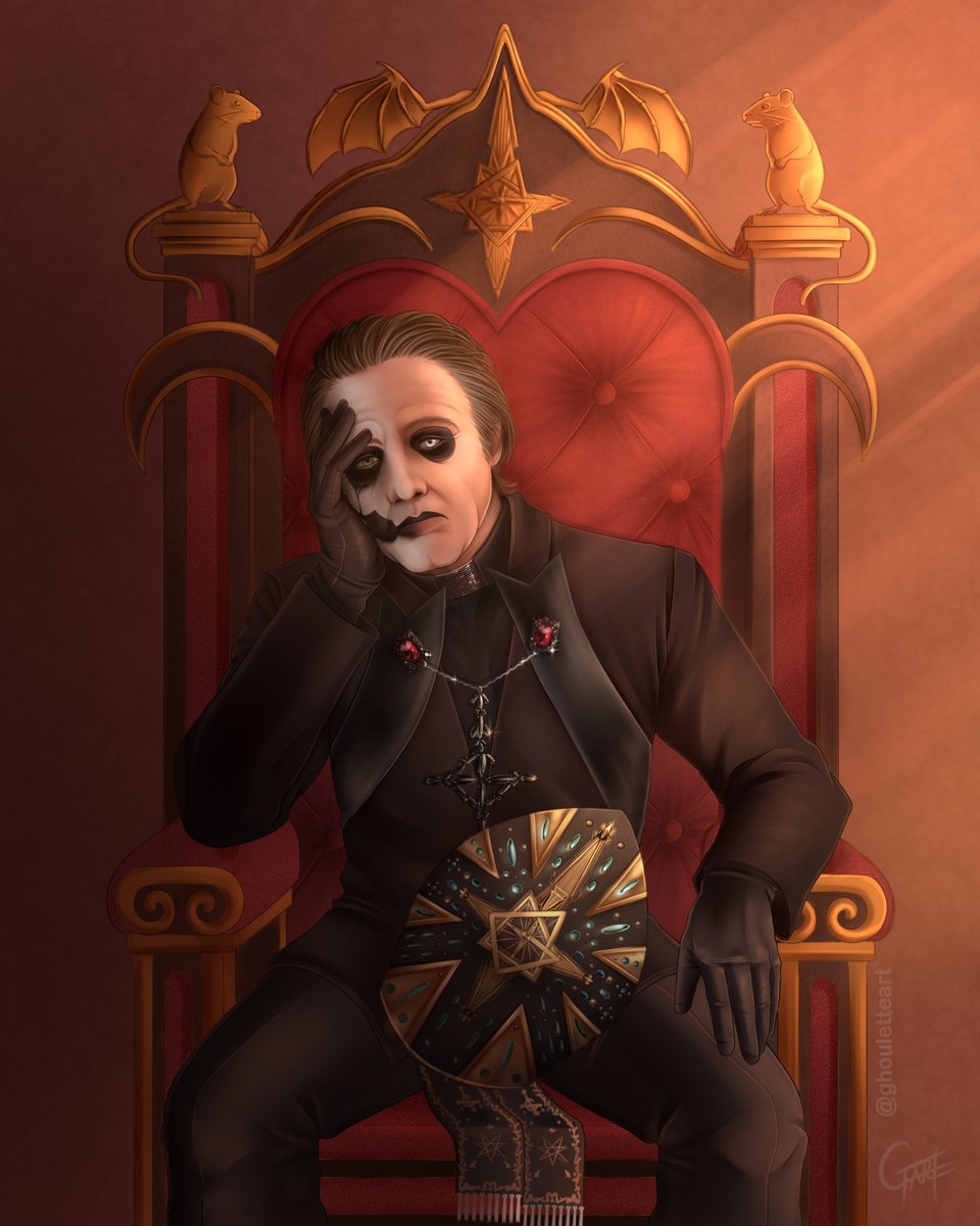 "I can't really get it why something that's going this well cannot go on for a longer period of time, almost forever" 🥀

- Papa Emeritus IV (Rite Here Rite Now)

#Ghost #Ghostbc #TheBandGhost #GhostBand #PapaEmeritus #CopiaGhost #PapaEmeritusIV #Impera #FraterImperator #Fanart