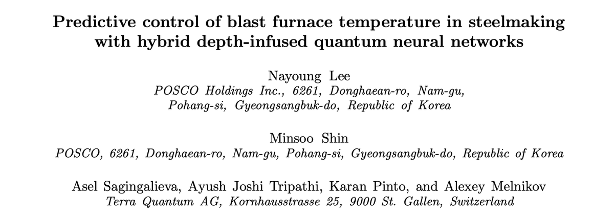 Steel is the backbone of the modern world. 

But the furnaces that make it still run on old tech.

With one of the largest players, POSCO Group &amp; <a href="/alexeyamelnikov/">Alexey Melnikov</a>, we tackled the hardest part of steelmaking, temperature control &amp; used #quantum #AI to do it better. 

Here's how🧵