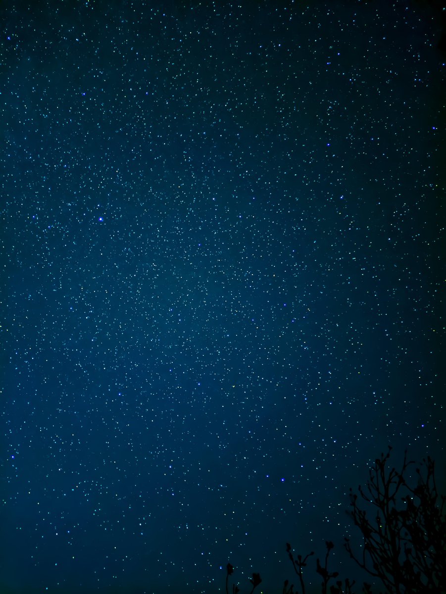 Clear night sky.