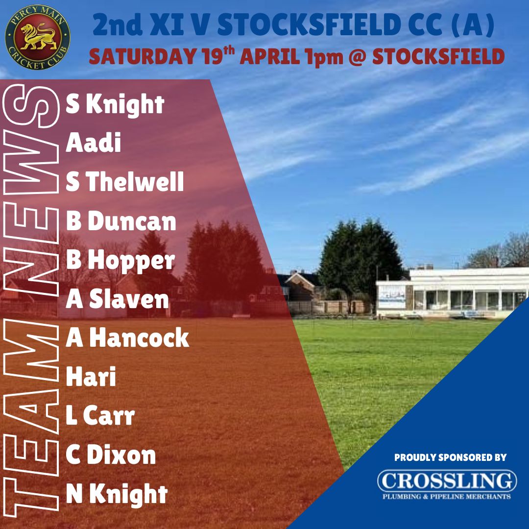 Percy Main Cricket & Sports Club (@percymaincc) on Twitter photo First cricket Saturday of 2025 🏏
It's been a long cold winter but we're back at last!
Here are your teams for the weekend.
<a href="/HexhamLeazesCC/">Hexham Leazes CC</a>
<a href="/Stocksfield_CC/">Stocksfield Cricket Club</a> First cricket Saturday of 2025 🏏
It's been a long cold winter but we're back at last!
Here are your teams for the weekend.
<a href="/HexhamLeazesCC/">Hexham Leazes CC</a>
<a href="/Stocksfield_CC/">Stocksfield Cricket Club</a>