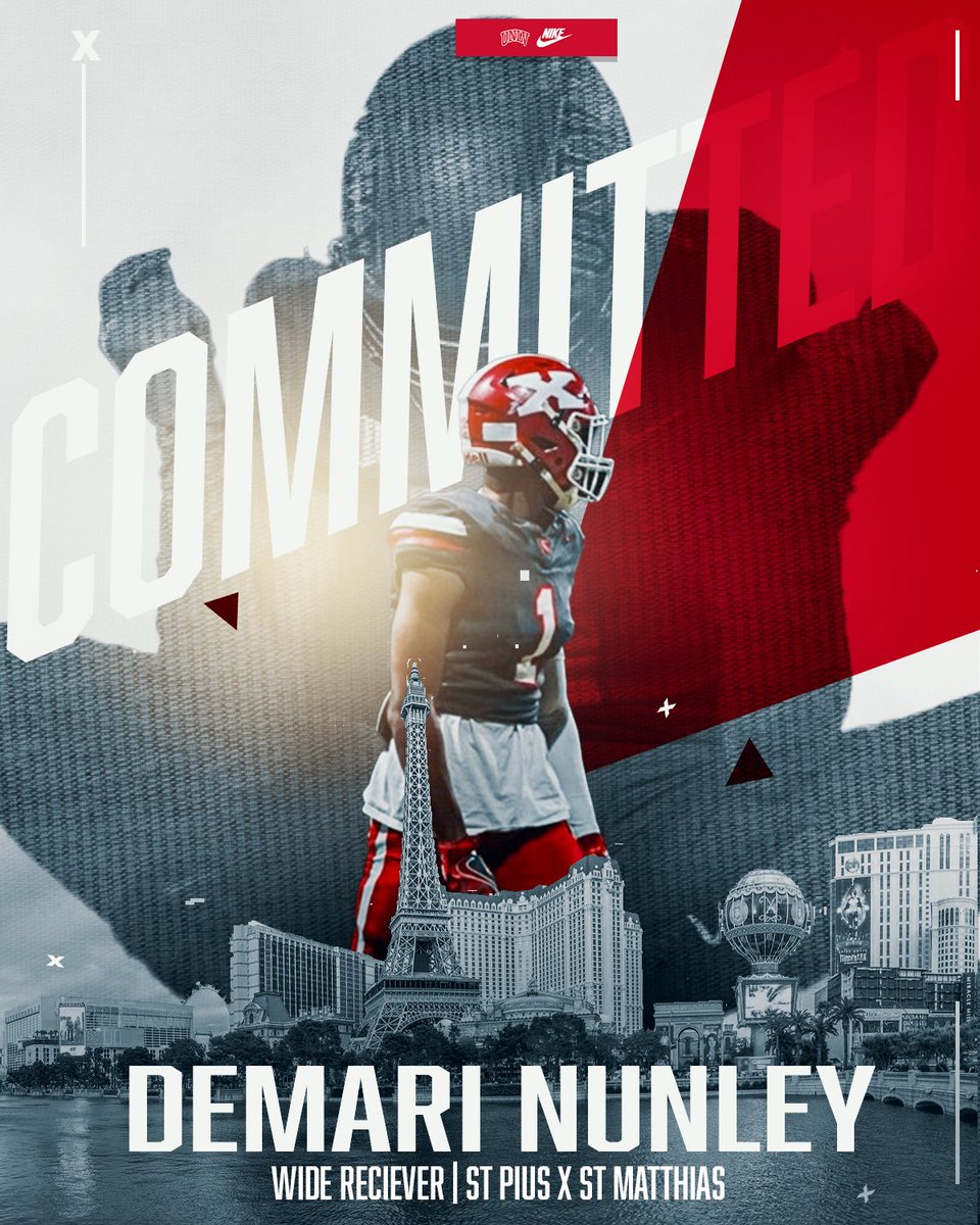 DeMari Nunley (@d_nunley13) on Twitter photo Beyond blessed to announce my commitment to the University of Nevada, Las Vegas! Excited for the next chapter.🎰🎲
<a href="/CoachDanMullen/">Dan Mullen</a> <a href="/dalex3333/">Del Alexander</a> <a href="/Qoach_Deuce/">Denzel Nickerson</a> <a href="/jezziegornto/">Jezzie Gornto</a> <a href="/YUNG_GURU_/">YOUNG HEAD BALL COACH</a> <a href="/CoachShay52/">Shay Fields Sr</a> <a href="/GregBiggins/">Greg Biggins</a> <a href="/ChadSimmons_/">ChadSimmons</a> <a href="/adamgorney/">Adam Gorney</a>
#gorebels #dealusin Beyond blessed to announce my commitment to the University of Nevada, Las Vegas! Excited for the next chapter.🎰🎲
<a href="/CoachDanMullen/">Dan Mullen</a> <a href="/dalex3333/">Del Alexander</a> <a href="/Qoach_Deuce/">Denzel Nickerson</a> <a href="/jezziegornto/">Jezzie Gornto</a> <a href="/YUNG_GURU_/">YOUNG HEAD BALL COACH</a> <a href="/CoachShay52/">Shay Fields Sr</a> <a href="/GregBiggins/">Greg Biggins</a> <a href="/ChadSimmons_/">ChadSimmons</a> <a href="/adamgorney/">Adam Gorney</a>
#gorebels #dealusin