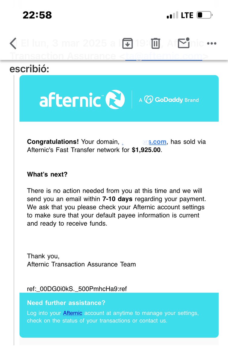 geetdmain's tweet photo. Sold 1.925.00$ in @afternic
Thank you  afternic 🥂🥂🥂 https://t.co/qXZboZAUXf