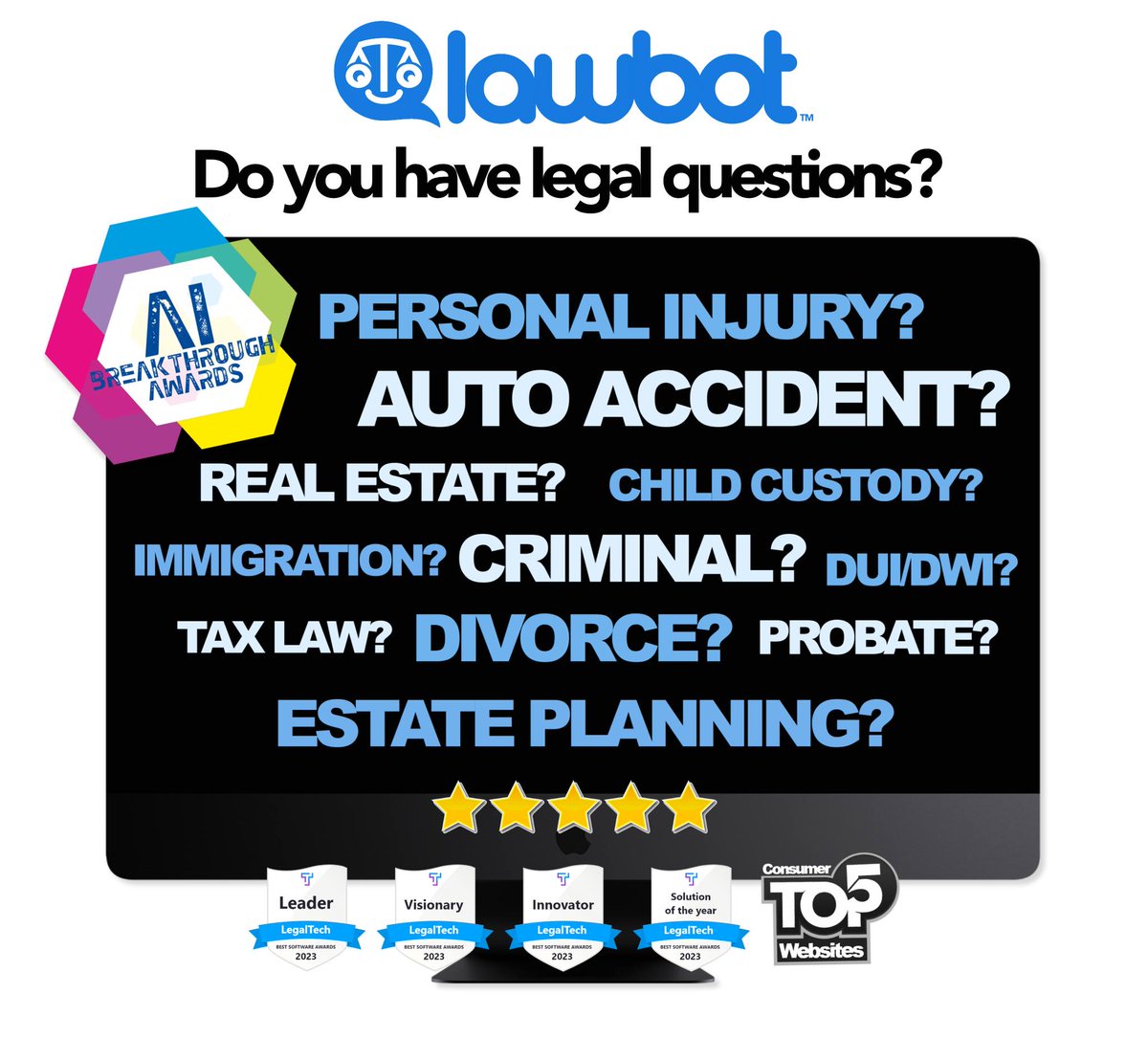 👍👍 AWARD WINNING, FREE, &amp; EASY TO USE! Get quick and concise answers to your legal questions! No more sifting through google for hours to get the correct answers. #lawbot #LegalQuestions #FreeConsultation #lawbotlive lawbotlive.com