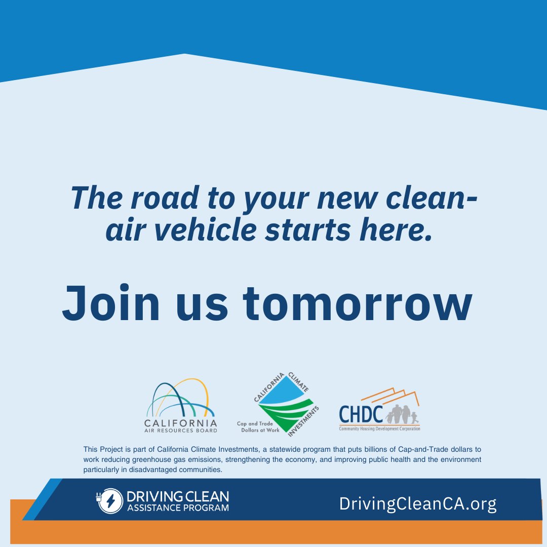 Clean Vehicle Empowerment Collaborative (@evempowerment) on Twitter photo Join <a href="/EcologyActionSC/">Ecology Action SC</a> & the <a href="/DrivingCleanCA/">DrivingCleanCA</a> tomorrow at the Salinas EV Ride & Drive! Discover how you can save money and qualify for up to $10,000 to help make the switch.
Saturday, April 19, 2025. 11:00 AM – 3:00 PM. Salinas Amtrak Station
evsforeveryone.org Join <a href="/EcologyActionSC/">Ecology Action SC</a> & the <a href="/DrivingCleanCA/">DrivingCleanCA</a> tomorrow at the Salinas EV Ride & Drive! Discover how you can save money and qualify for up to $10,000 to help make the switch.
Saturday, April 19, 2025. 11:00 AM – 3:00 PM. Salinas Amtrak Station
evsforeveryone.org