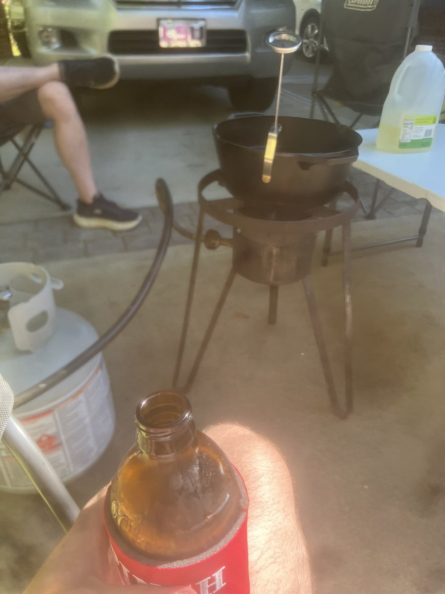 jagerbomblover9's tweet photo. Picking up the tradition of the fish fry from the grandpa. Lights are bright but piss will not be down my leg #bredforthis https://t.co/L0KXuOA94v