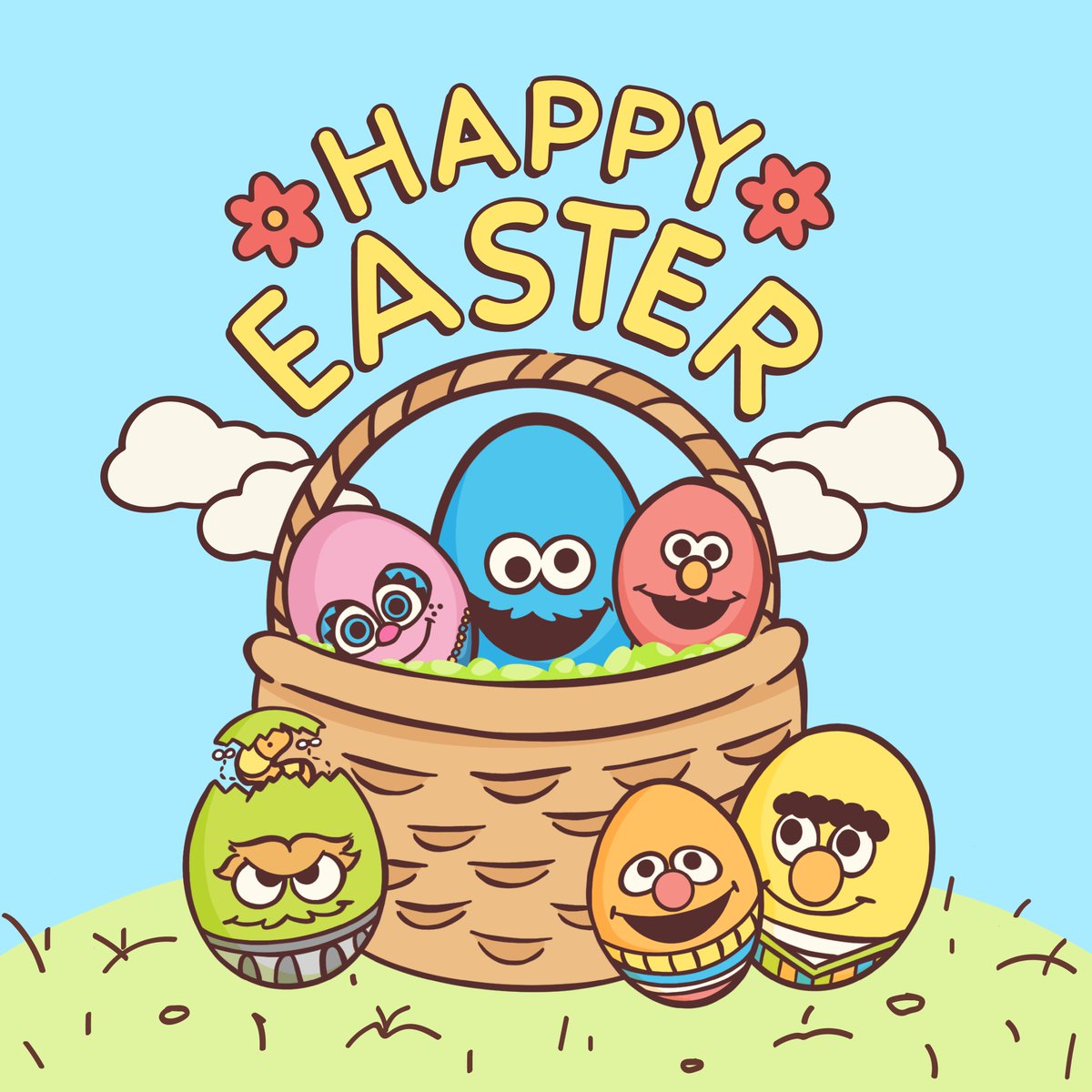 Happy Easter from all your friends at Sesame Street!