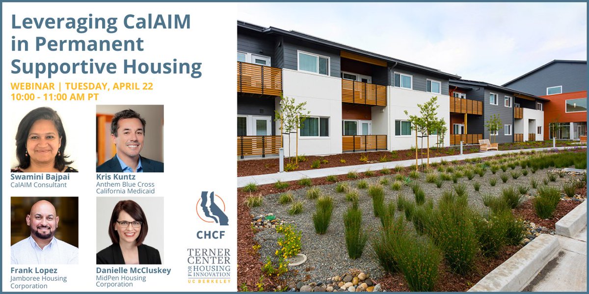 Join us: "Leveraging CalAIM in Permanent Supportive Housing" Webinar, Tues, 4/22, 10am PT: Learn about challenges housing providers face and successful models for leveraging CalAIM to improve outcomes for people experiencing homelessness. Register: ow.ly/No3550VxRKS