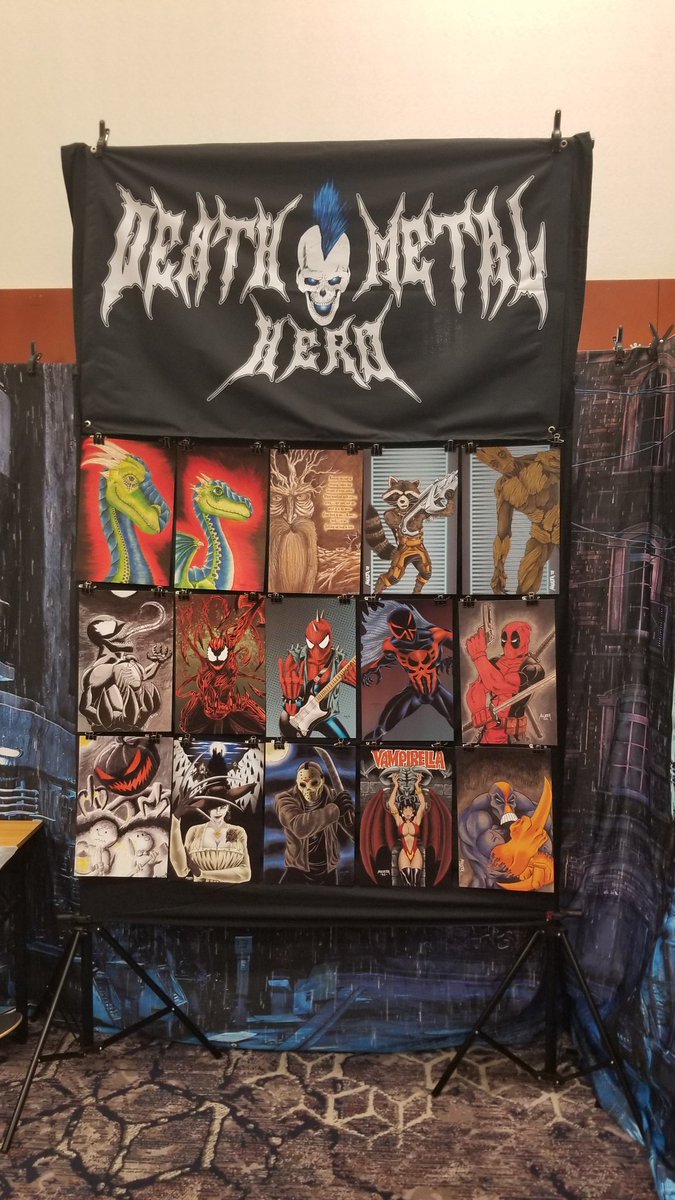 DeathMetalHero's tweet photo. All set up at here with
#EdgePunkMagazine (@EdgePunk171900) at Who's Yer Con (@WhosYerGamers)
If you're in the downtown Indianapolis area swing by and grab yourself some original art, a sketch card, a Comic Book Stand and a copy of the newest issue of the Magazine! 
#indiecomics https://t.co/O5BjJn3Pmd