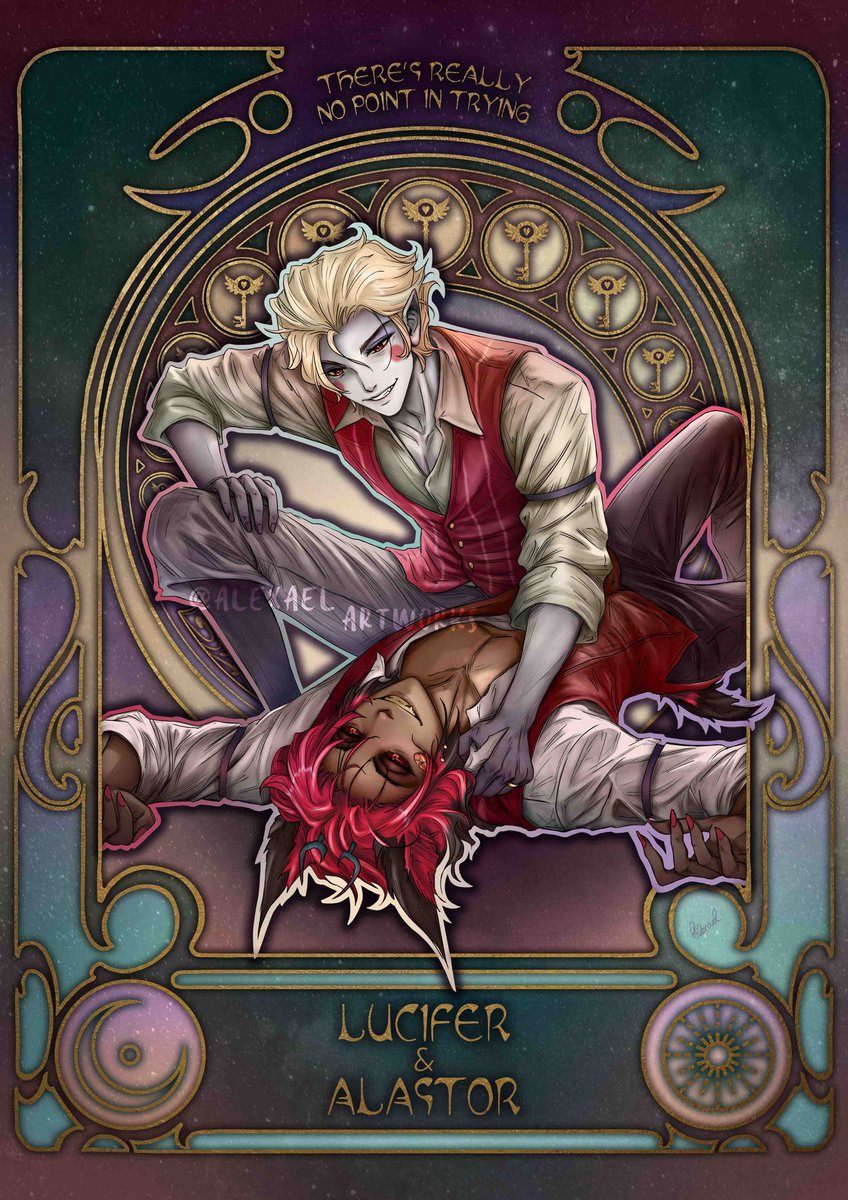 AlexaelArtworks's tweet photo. Absolutely loved working on this commish, Lucifer and Alastor fighting on the ground 🩷 The tension made it such a fun compositional challenge 🔥 Thank you for trusting me with such amazing ideas! I had a great time with this one and I think Lulu and Al are still having fun too🤭 https://t.co/EFZxzkhTpP