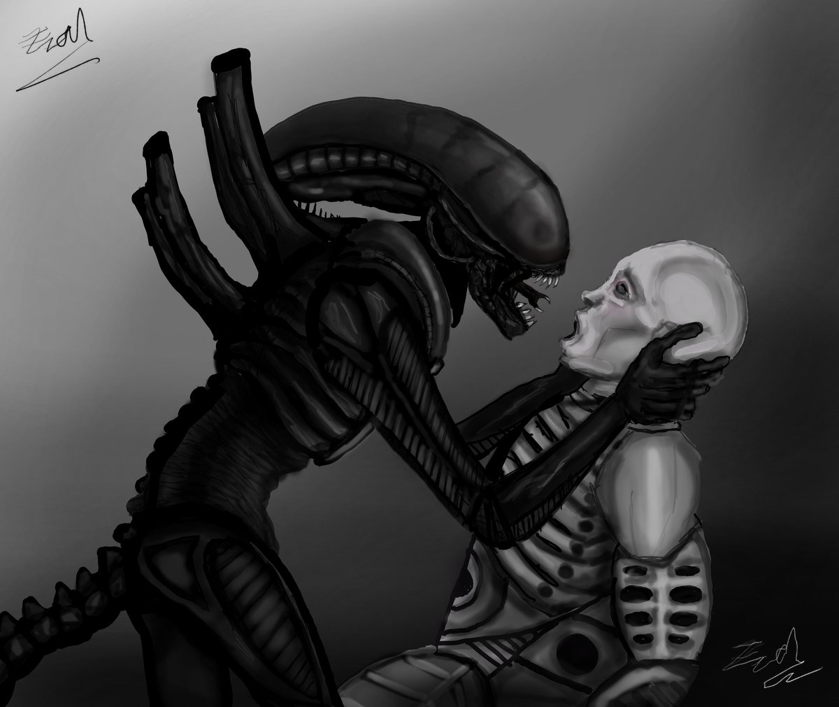 MildlyOKK's tweet image. Game over man.....#art #alien #xenomorph #movie #fanart