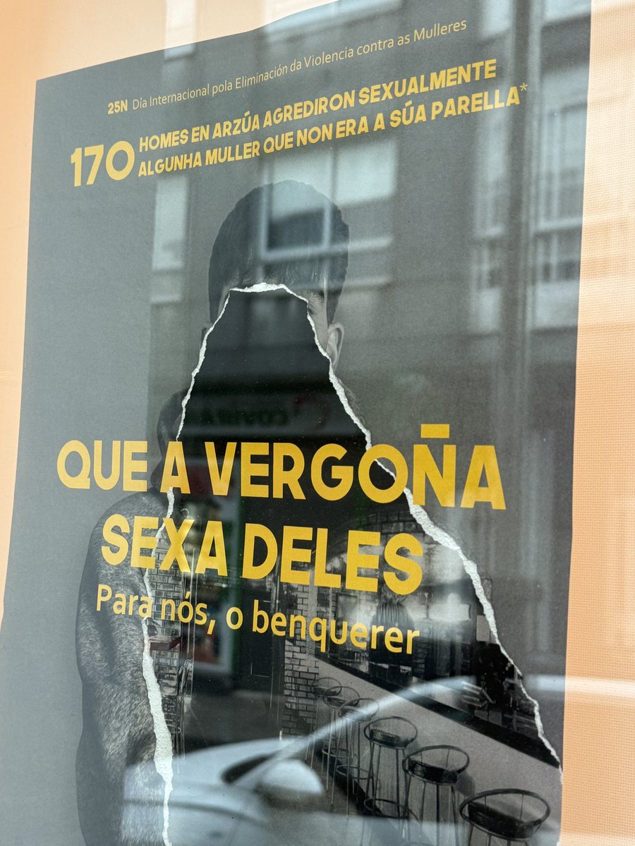 borysmartinez's tweet photo. Chegar a Arzúa e ver este cartel dá un pouco de mal rollo… non sei… dá a entender que te van violar en Arzúa… Non creo que sexa a mellor campaña, e máis estando no Camiño de Santiago, onde moitas mulleres fan o traxecto soas… @concellodearzua https://t.co/jtzwQ0TRXK
