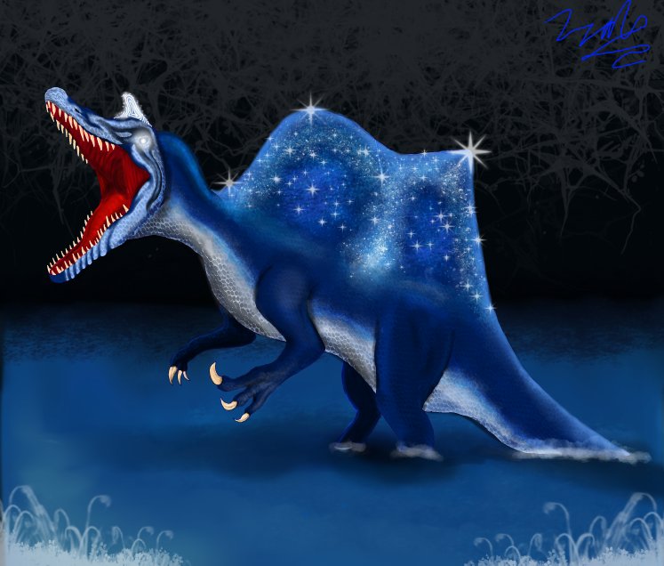 MildlyOKK's tweet image. Somethinf isnt right with this Spinosaurus....
#dinosaurs #mutation #art