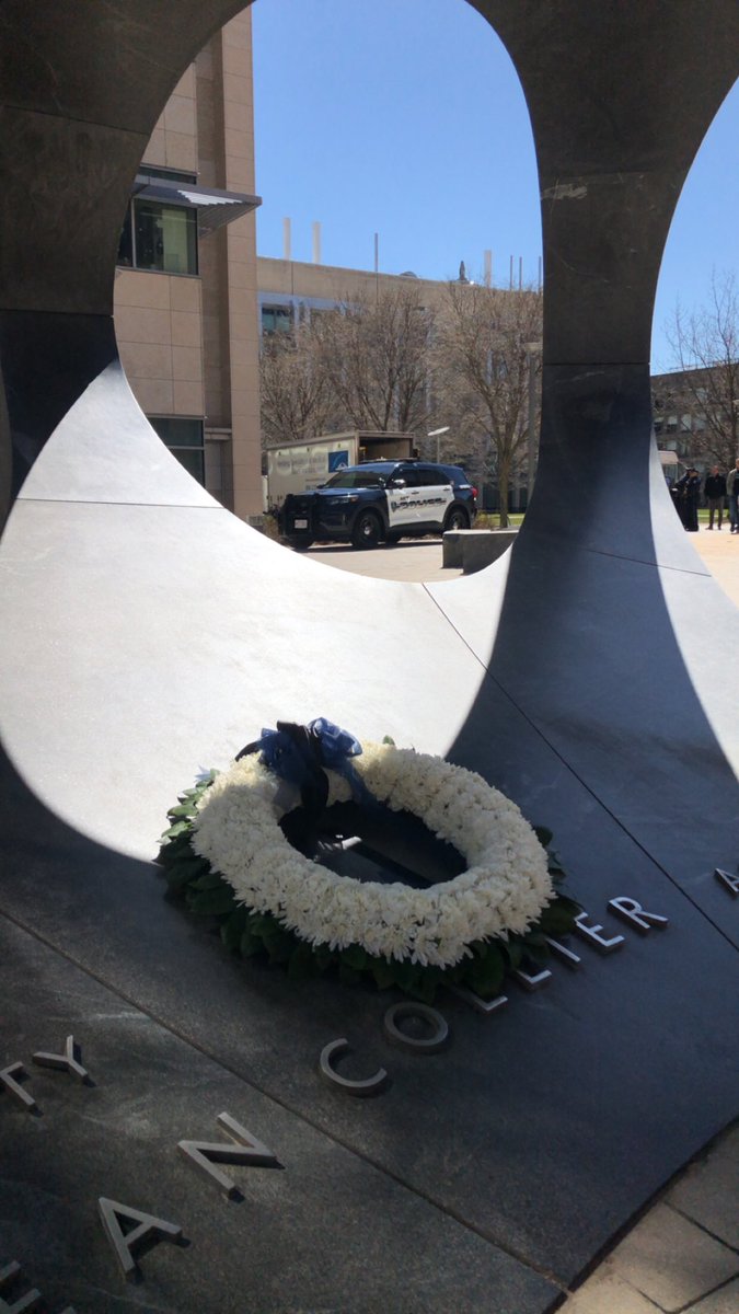 cppoa1969's tweet photo. Today our officers joined @MITPolice and other partner agencies at the Officer Sean Collier Memorial to mark the 12th anniversary of his passing. https://t.co/QkW7aiV5lC