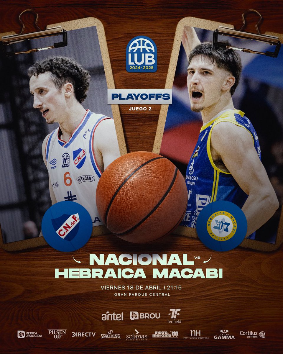 ✍🏼 𝐒𝐞𝐠𝐮𝐧𝐝𝐨 𝐩𝐮𝐧𝐭𝐨

<a href="/CNdeFbasketball/">Nacional Basketball</a> 🆚 <a href="/Hebraica_Macabi/">Hebraica y Macabi - Oficial</a> 

🏀 #LaLiga