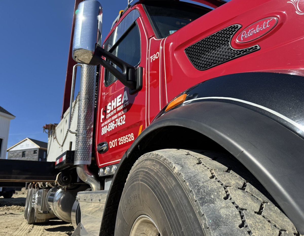 SheaConcrete's tweet photo. It was a good “Full Load Friday” 👍 … Rain 🌧️, Sun ☀️, or Snow ❄️ our @PeterbiltMotors “Power Fleet” is on the go 🇺🇸 … Teamwork makes the dream work #april2025 #precastconcrete #thesheaway #fullloadfriday #goodfriday #qmccranes #madeintheusa🇺🇸 #teamworkmakesthedreamwork https://t.co/kZ15UYQaVF