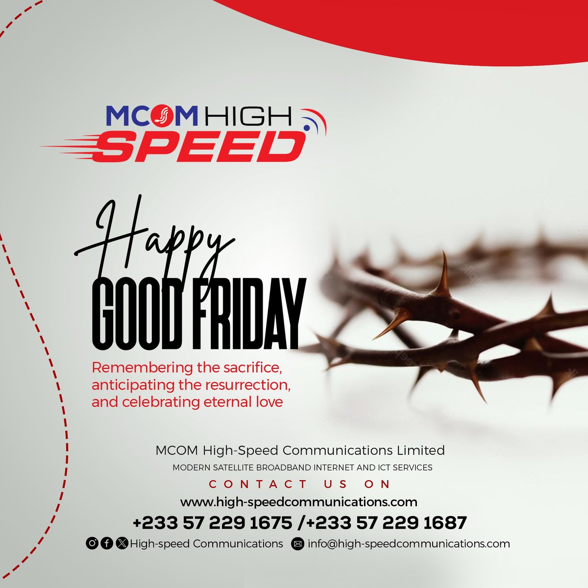 High_Speed_Coms's tweet image. This Good Friday, we pause to reflect on the power of connection — to faith, to hope, and to each other.
May your day be filled with peace, purpose, and meaningful moments.
– @High_Speed_Coms , keeping you connected in every season.

#GoodFriday #StayConnected #HopeAndReflection