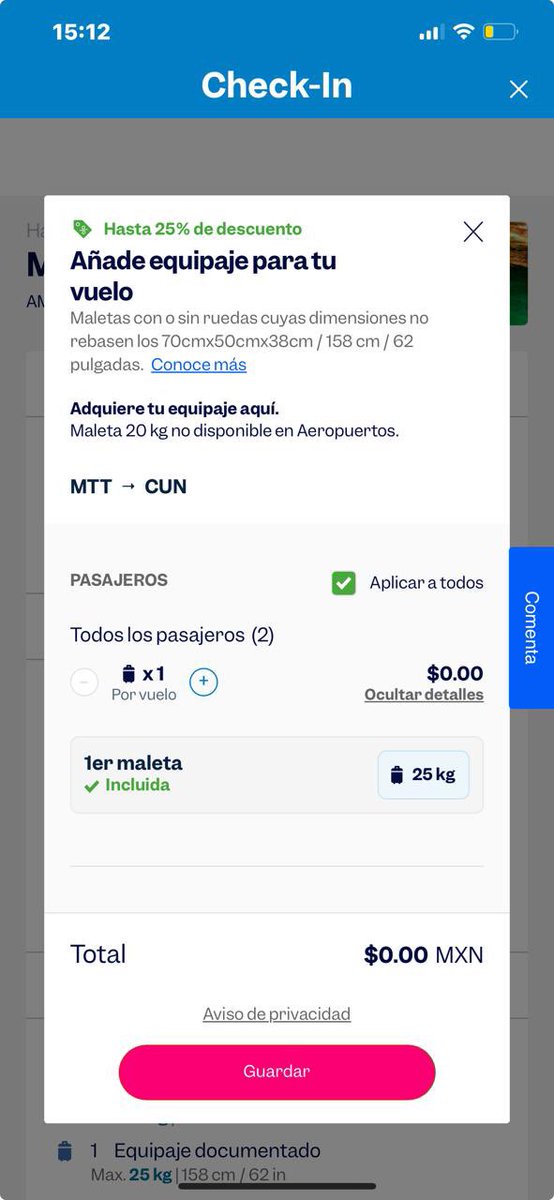 salimv_1's tweet photo. @Aeromexico Que esta informacion del sistema esta mal.  Segun el mostrador de aeromexico en minatitlan.... que el sistema de aeromexico esta mal..... y tengo que pagar otra maleta https://t.co/vwrP0691EJ