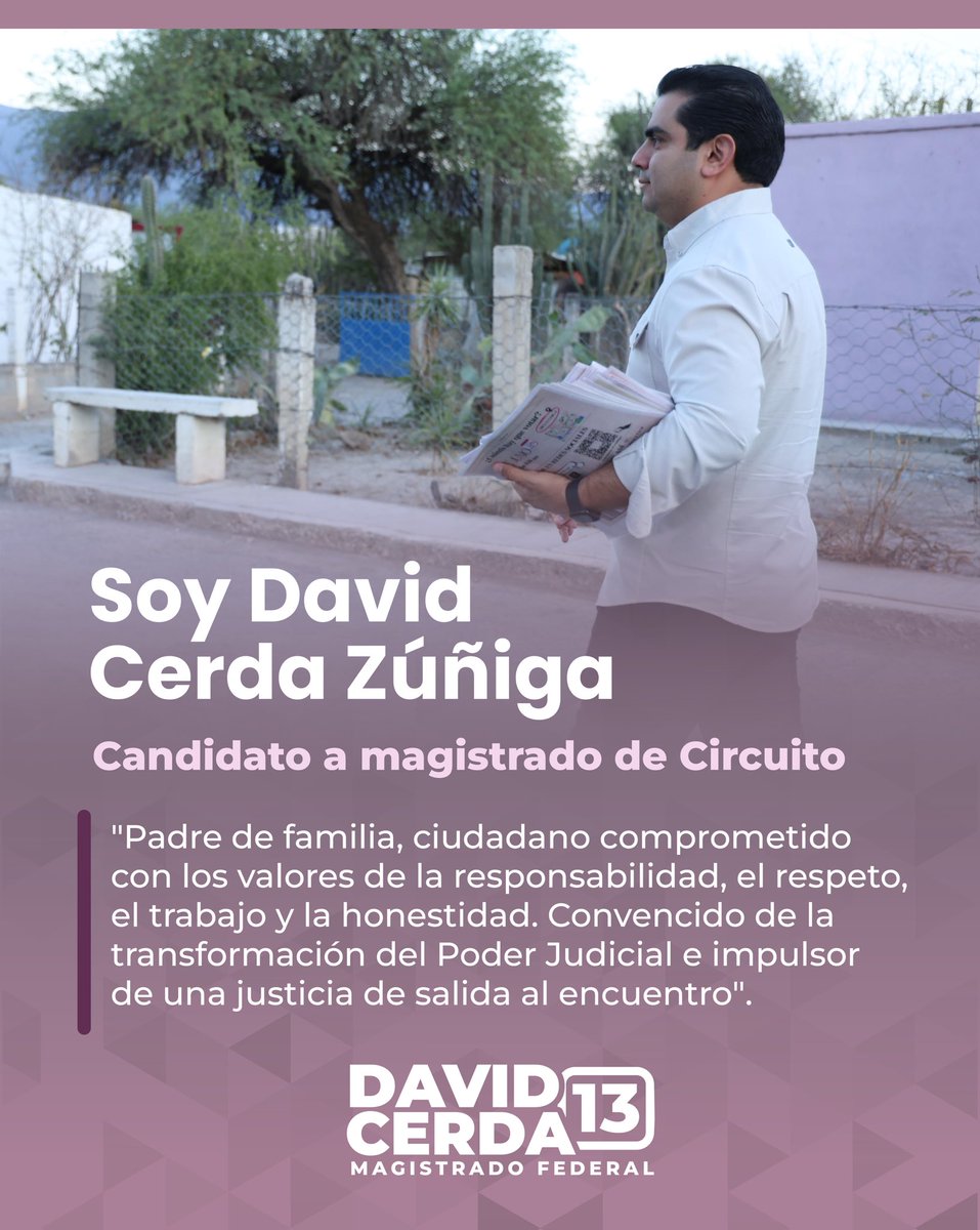 David_Cerda19's tweet photo. Soy impulsor de una justicia que priorice el cuidado de la dignidad humana y la protección de los derechos humanos.
#Vota13 #BoletaRosa #PoderJudicialDeLaFederación #PoderJudicial #DavidCerda #Elecciones2025 #MagistradoFederal13 #INE #Tamaulipas https://t.co/hNankeJIKf