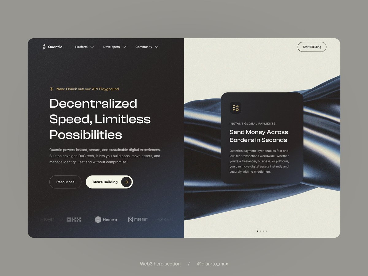 disarto_max's tweet photo. Hero section for a Web3 platform 🌍✨ https://t.co/elmdBTVwEF