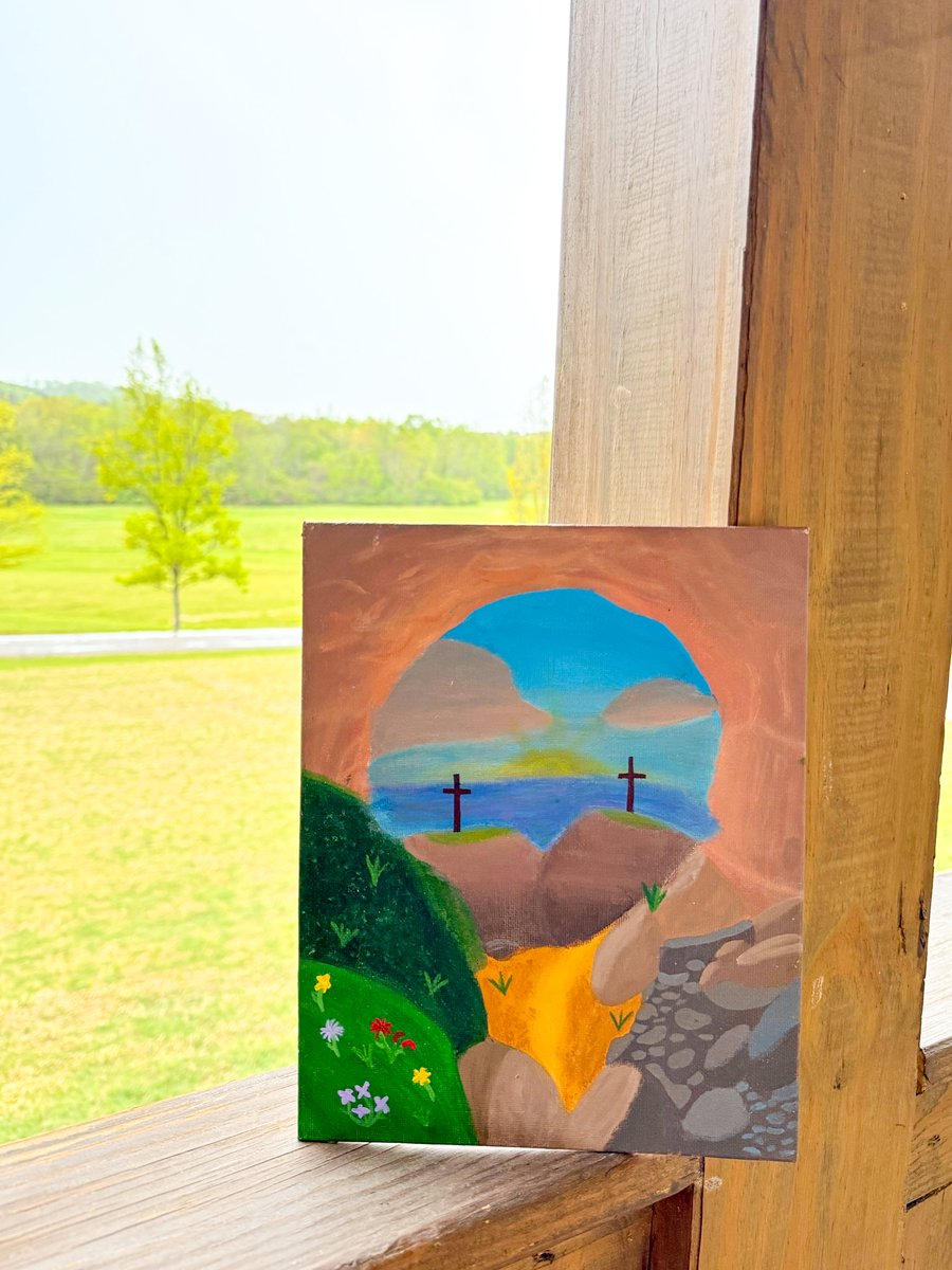 Happy Easter weekend from The WellHouse! 

This painting was created by one of our precious WellHouse Child residents.

We are so thankful that Good Friday isn't the end of the story - it's the beginning of redemption. Even in the darkness, there is light. Sunday is coming!
